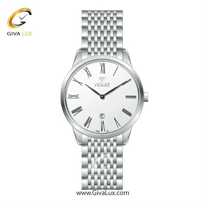 ساعت مچی اورجینال مردانه ویولت VIOLET نقره ای | نقره ای| سفید| کد رفرنس 0554